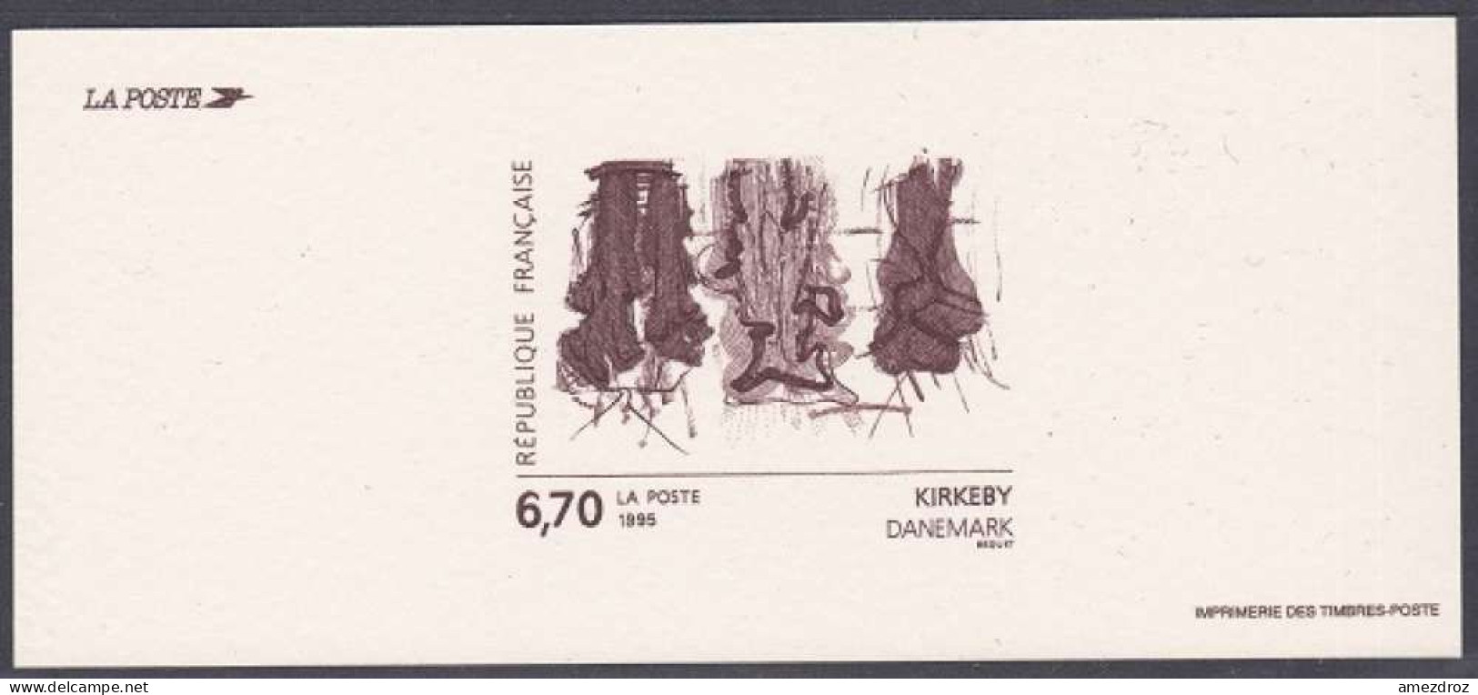 France Gravure Officielle - Tableau De Kirkeby Danemark (4) - Documents Of Postal Services