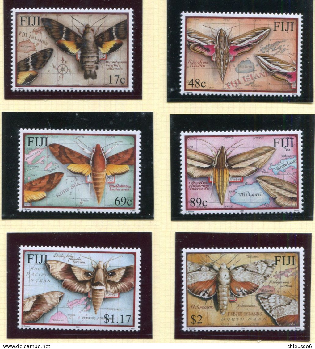 Fidji ** N° 927 à 932 - Papillons - Fidji (1970-...)