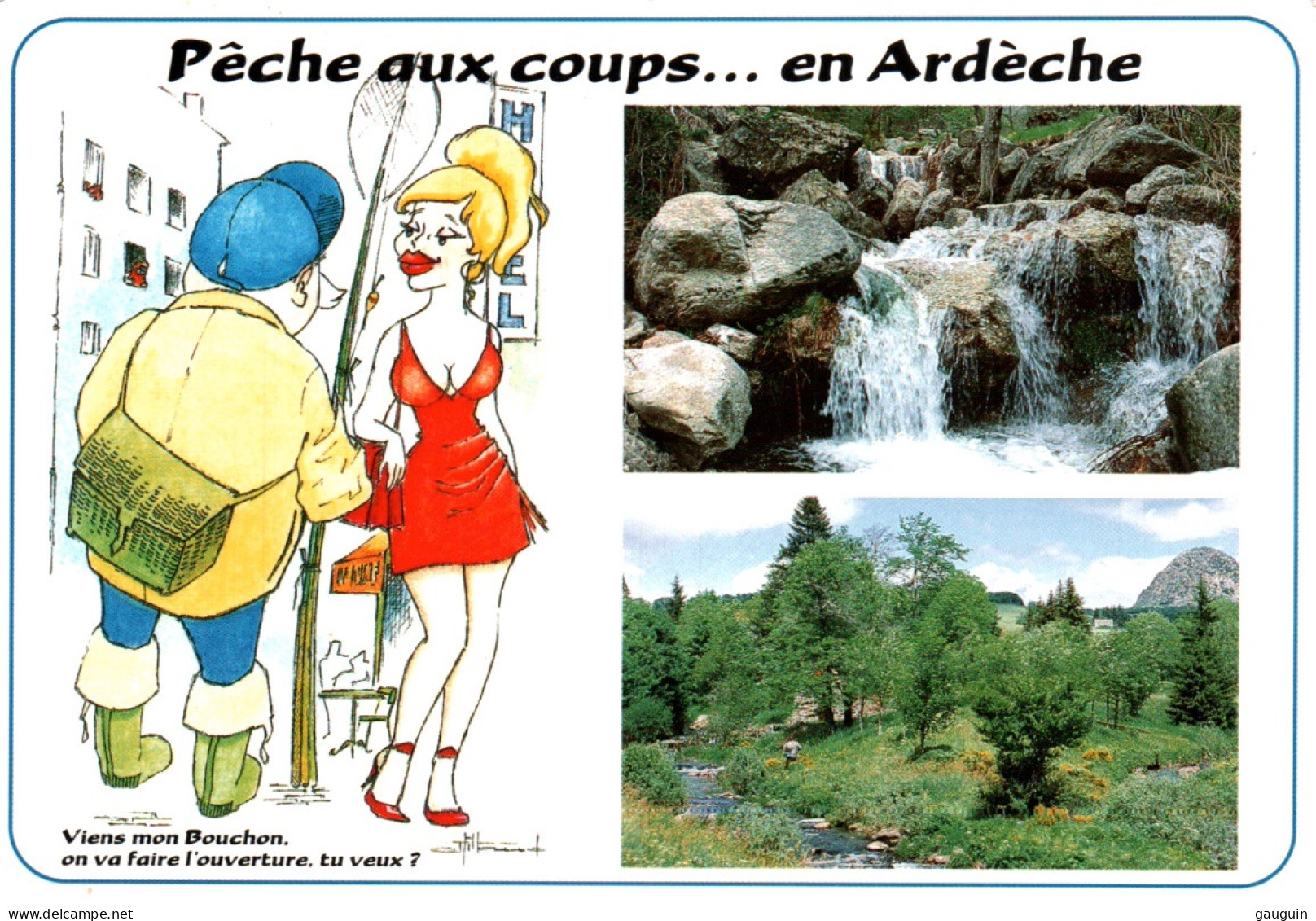 CPM - PÊCHE à La LIGNE En ARDÈCHE - Illustration Humoristique - Edition D.Pignol - Visvangst