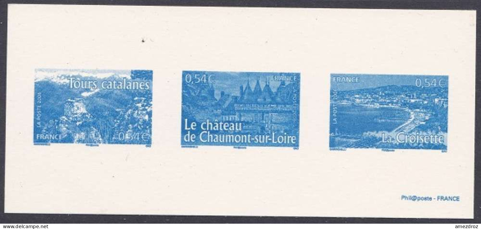 France Gravure Officielle - Tour Catalane - Château De Chaumont - Croisette (4) - Documents Of Postal Services