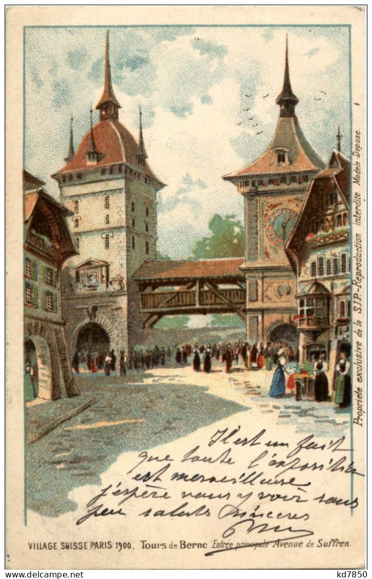 Exposition 1900 - Tours De Berne - Litho - Ausstellungen