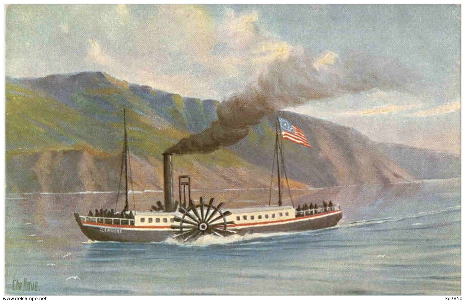 Chr. Rave - Erster Raddampfer Auf Dem Hudson - Passagiersschepen
