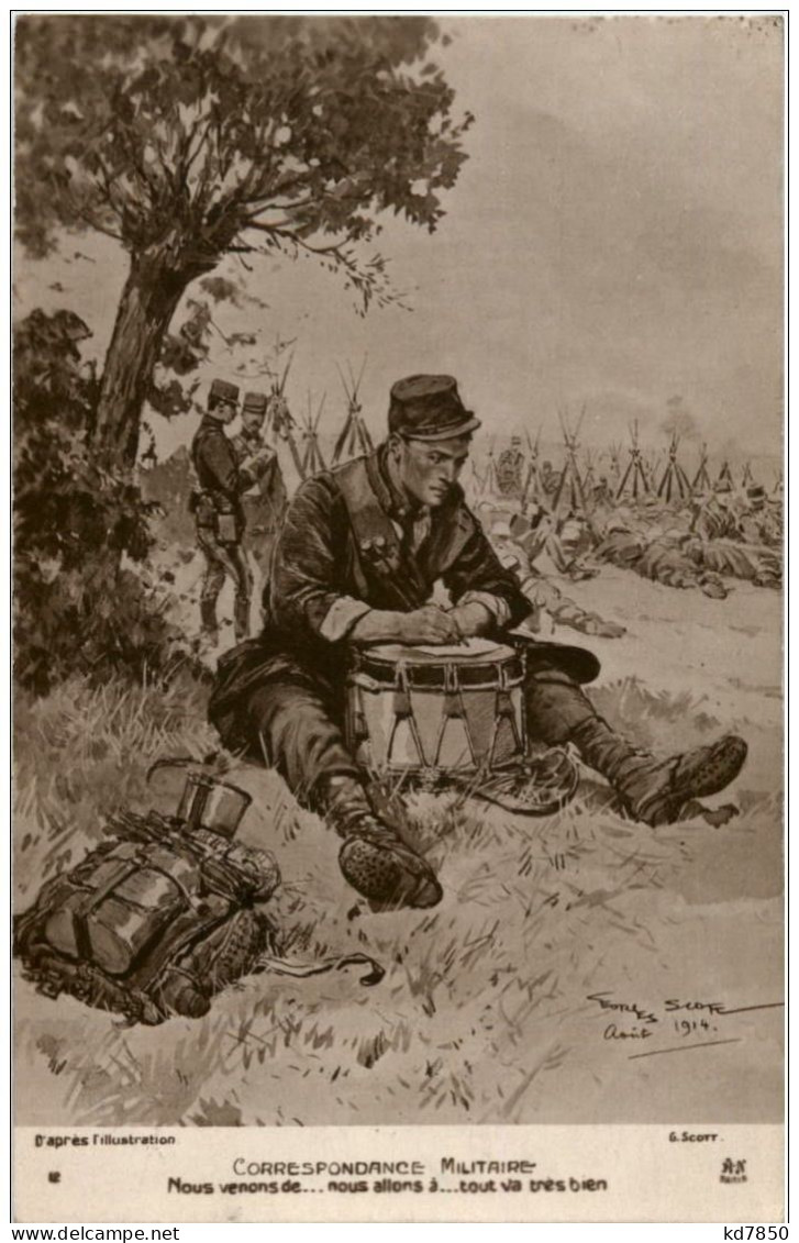 Correspondance Militaire - G. Scott - War 1914-18