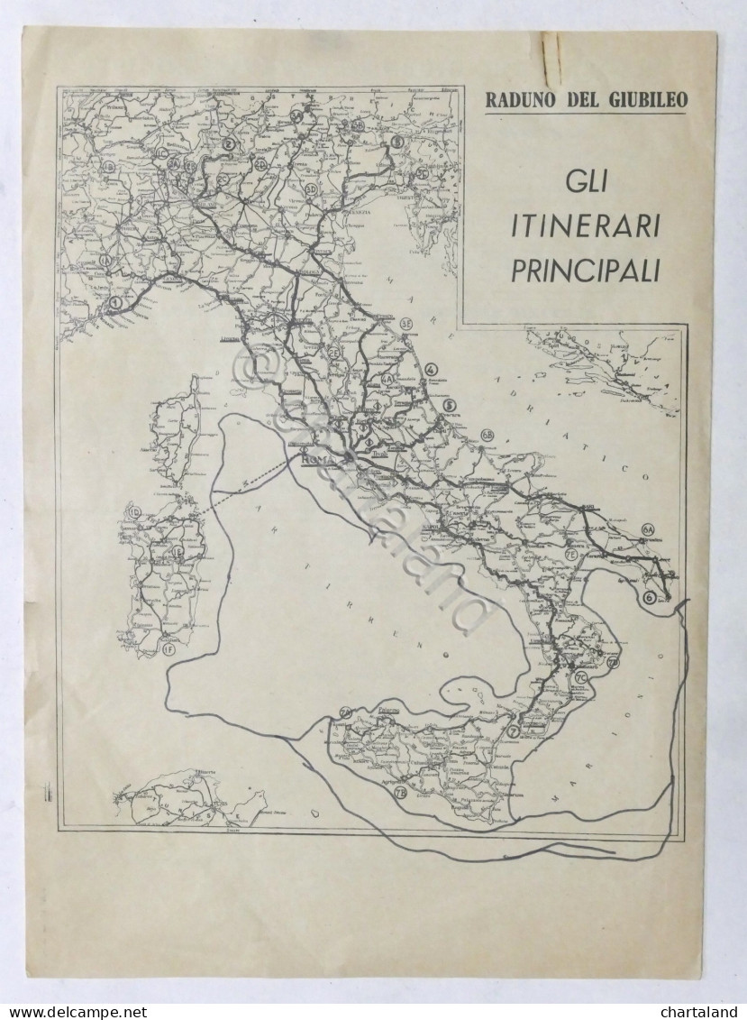 Federazione Motociclistica Italiana - Raduno Del Giubileo - Programma - 1950 - Autres & Non Classés