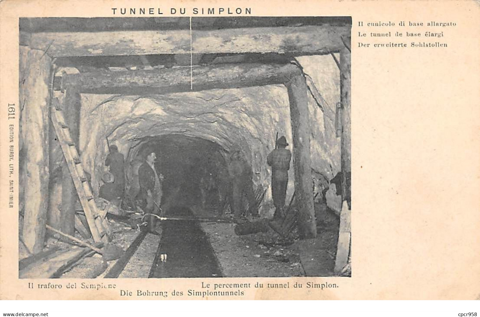Suisse - N°73848 - Tunnel Du Simplon - Le Percement Du Tunnel Du Simplon - Simplon