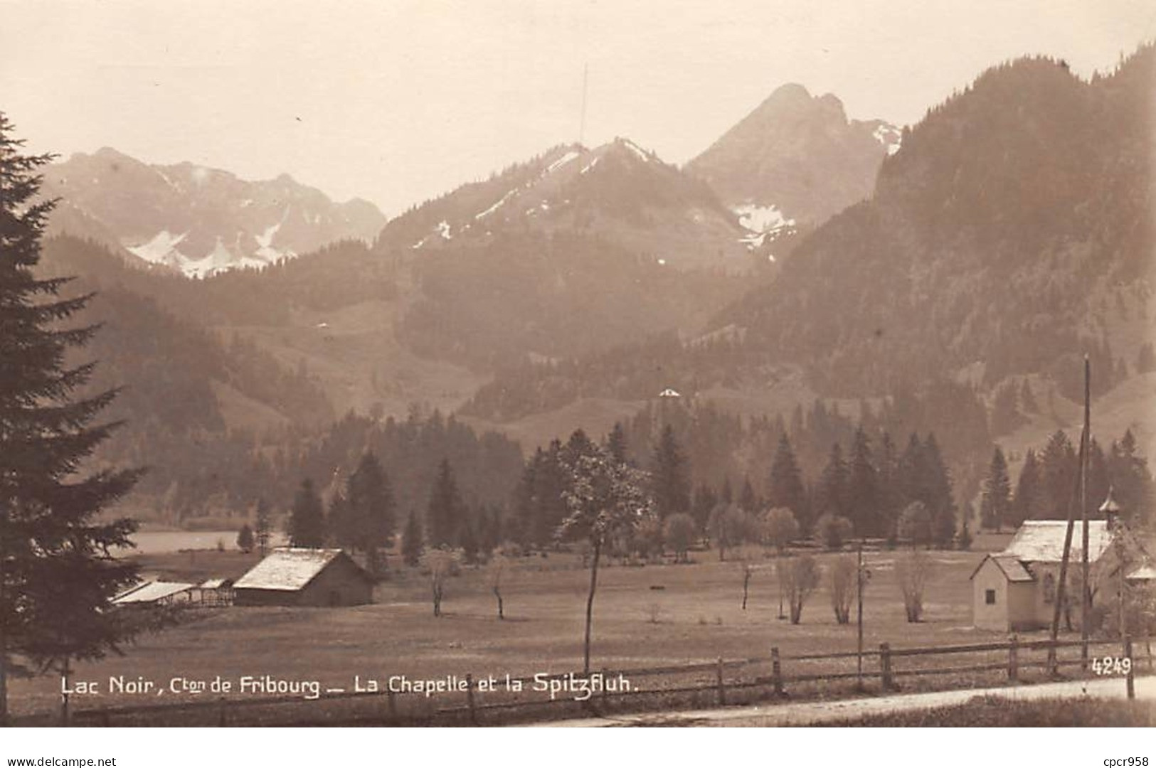 Suisse - N°64758 - FRIBOURG - Lac Noir, Canton De Fribourg - La Chapelle Et La Spitzfluh - Chapelle