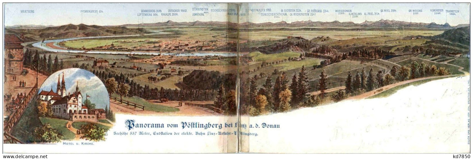 Panorama Vom Pöstlingberg Bei Linz - Klappkarte - Other & Unclassified