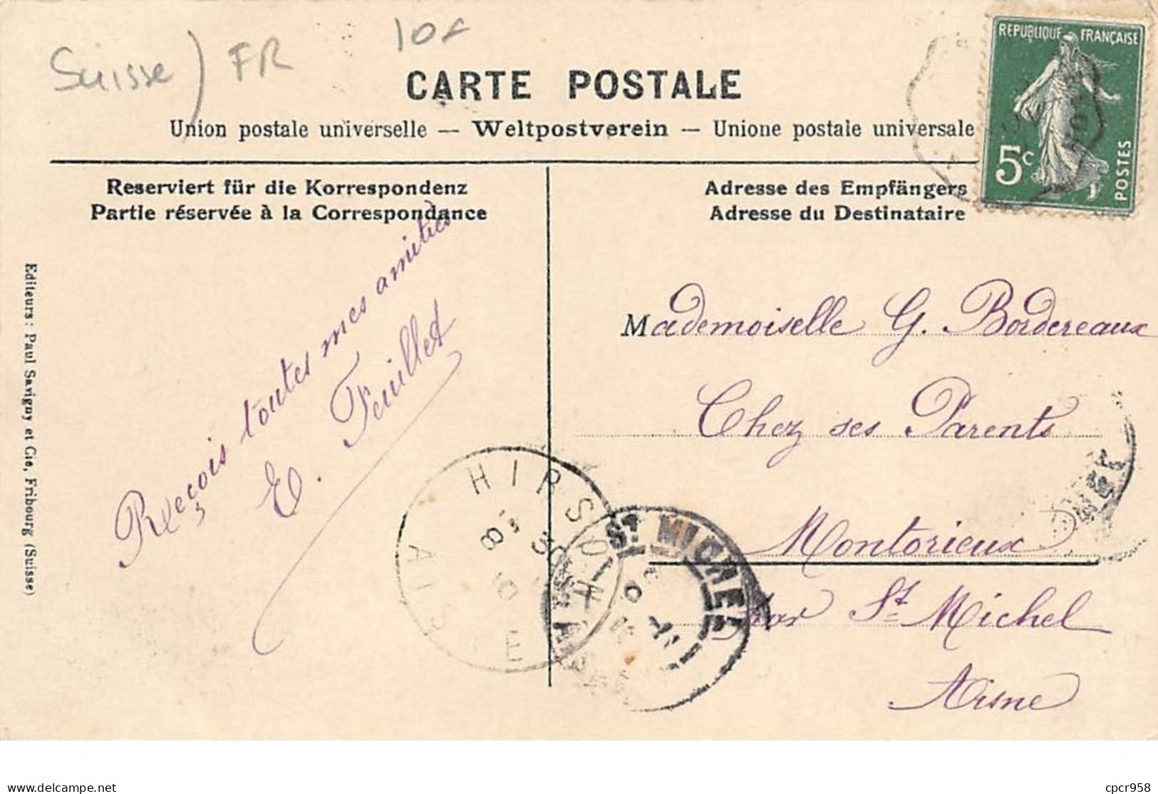 Suisse - N°61163 - FRIBOURG - Pensionnat St-Louis - Fribourg