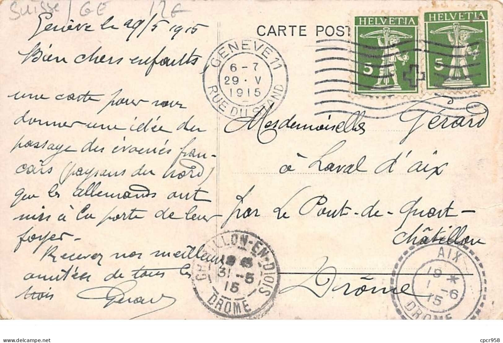 Suisse - N°61146 - Genève - La Suisse Hospitalière - Souvenir Du Passage Des évacués Français ïGenève En 1915 - Genève