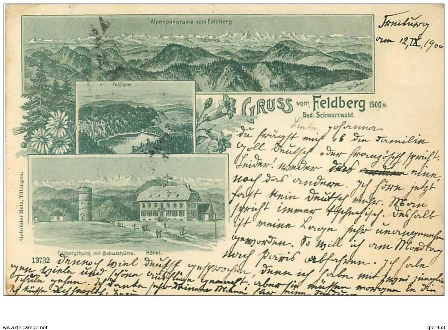 Suisse. N°38335.gruss Vom Feldberg - Berg