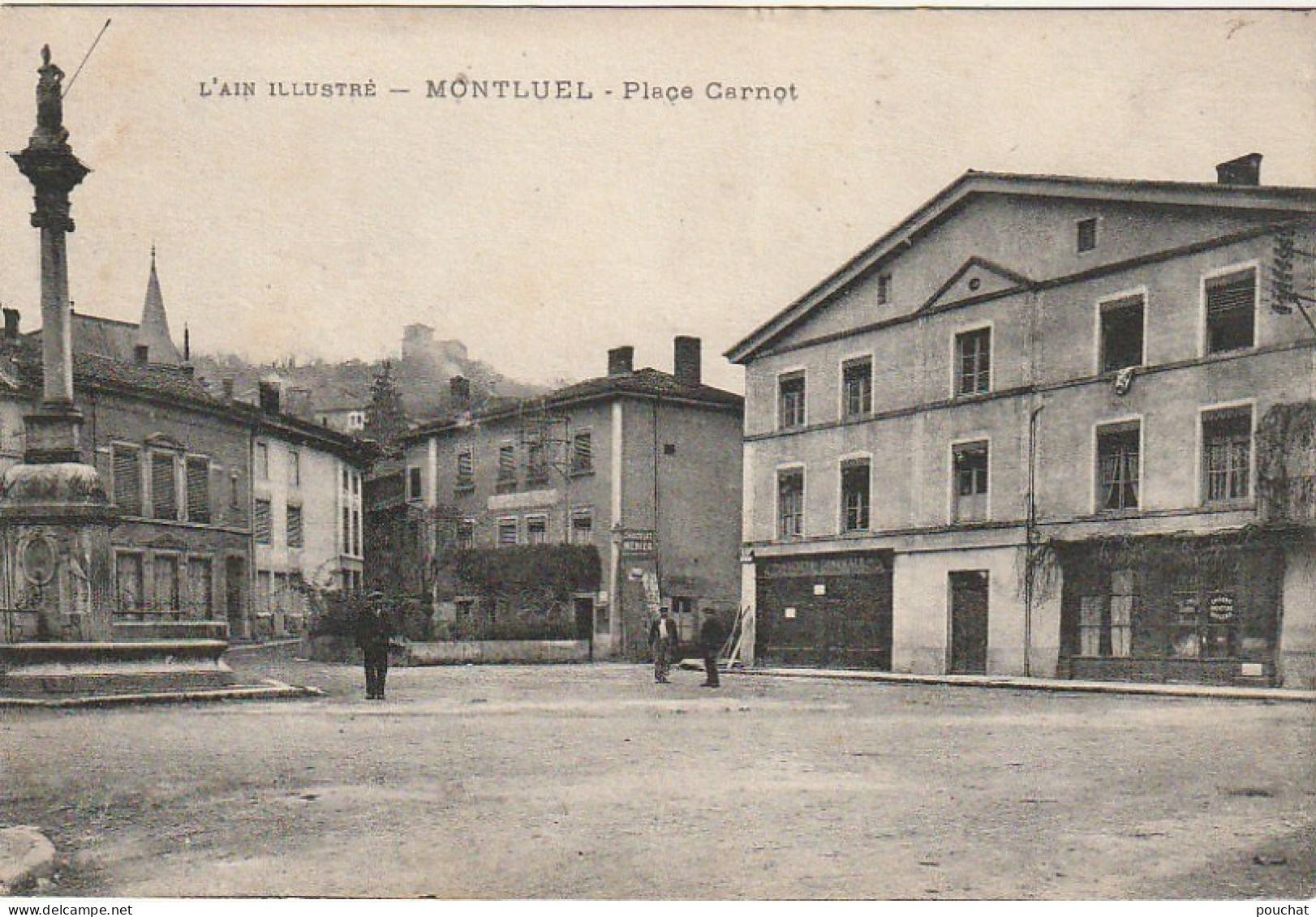 WA 6-(01) MONTLUEL - PLACE CARNOT - BANQUE SOCIETE GENERALE  -  2 SCANS - Montluel