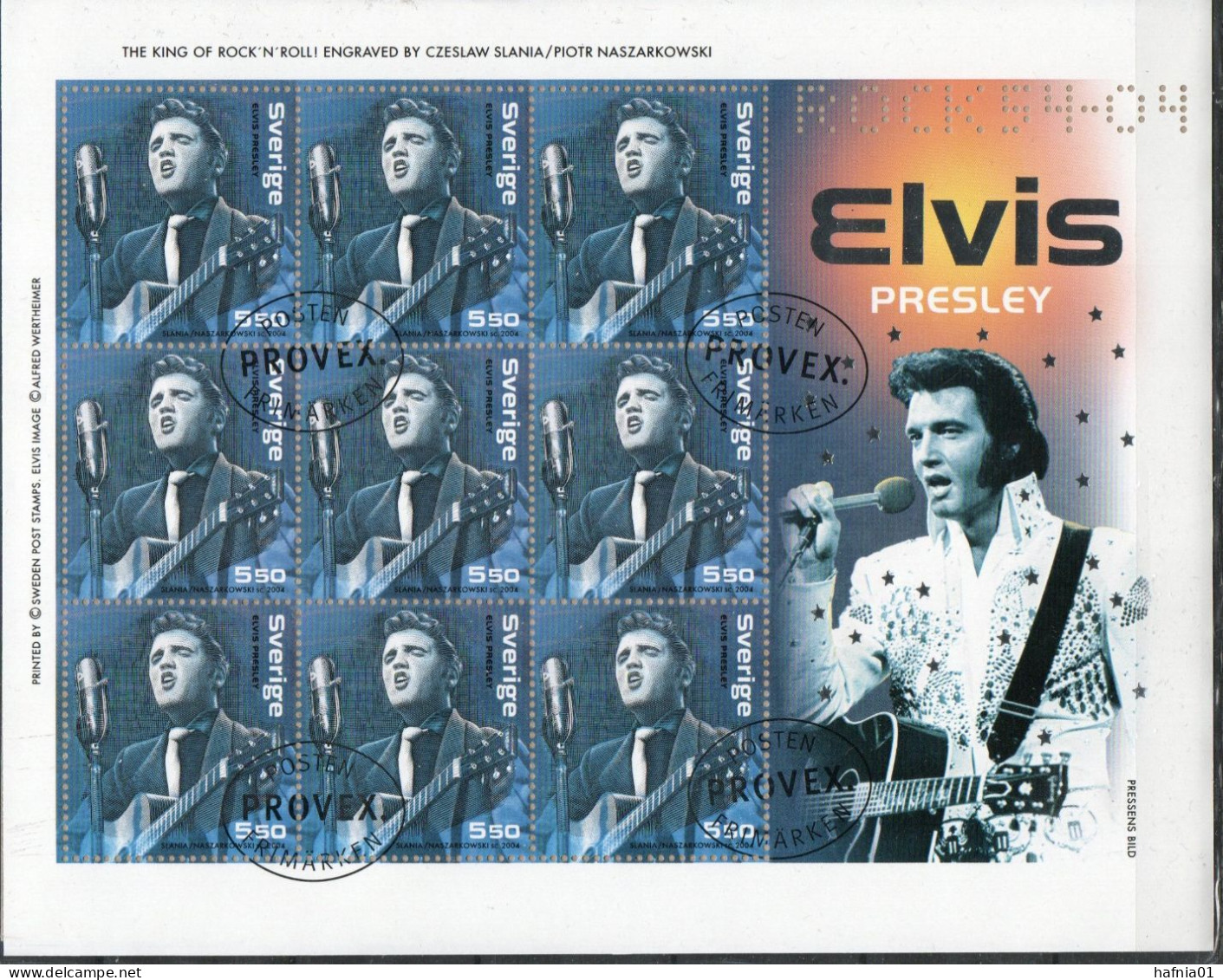 Czeslaw Slania. Sweden 2004. 50 Anniv Rockmusic. Michel 2427 KLB. PROVEX.  MNH. - Blocs-feuillets