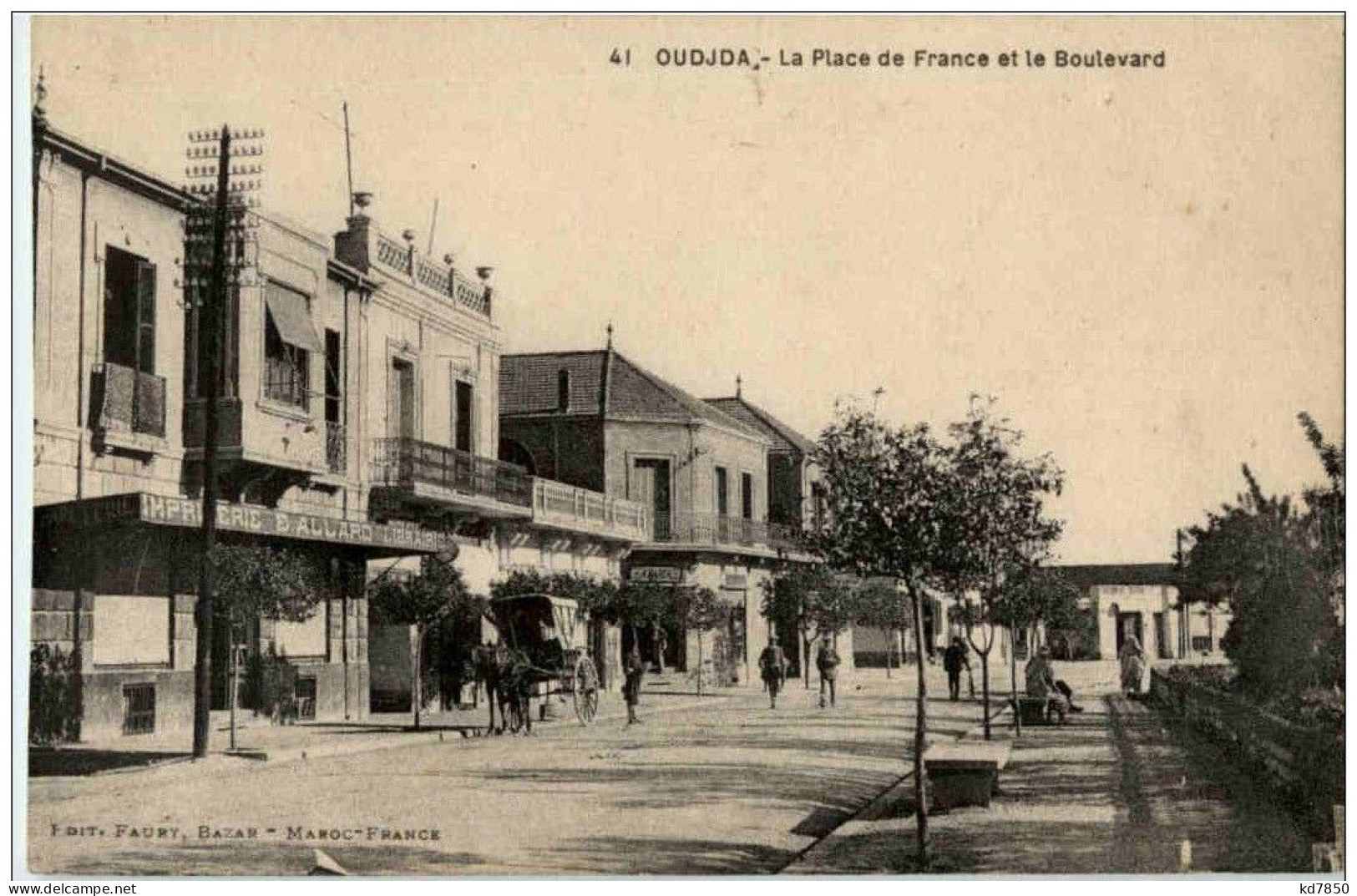 Oudjda - La Place De France - Andere & Zonder Classificatie