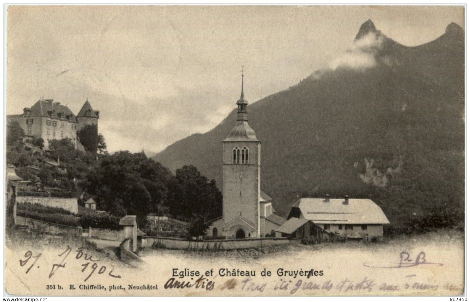 Eglise Et Chateau De Gruyeres - Gruyères