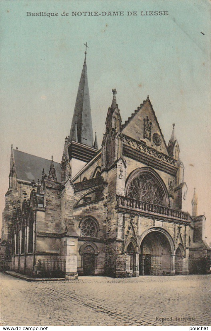 WA 7-(02) BASILIQUE DE NOTRE DAME DE LIESSE - CARTE COLORISEE - 2 SCANS - Sonstige & Ohne Zuordnung