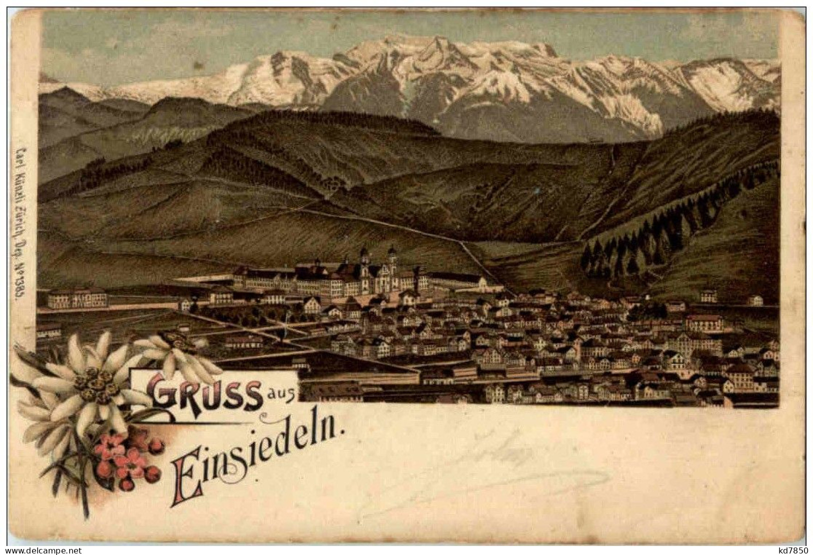 Gruss Aus Einsiedeln - Litho - Einsiedeln