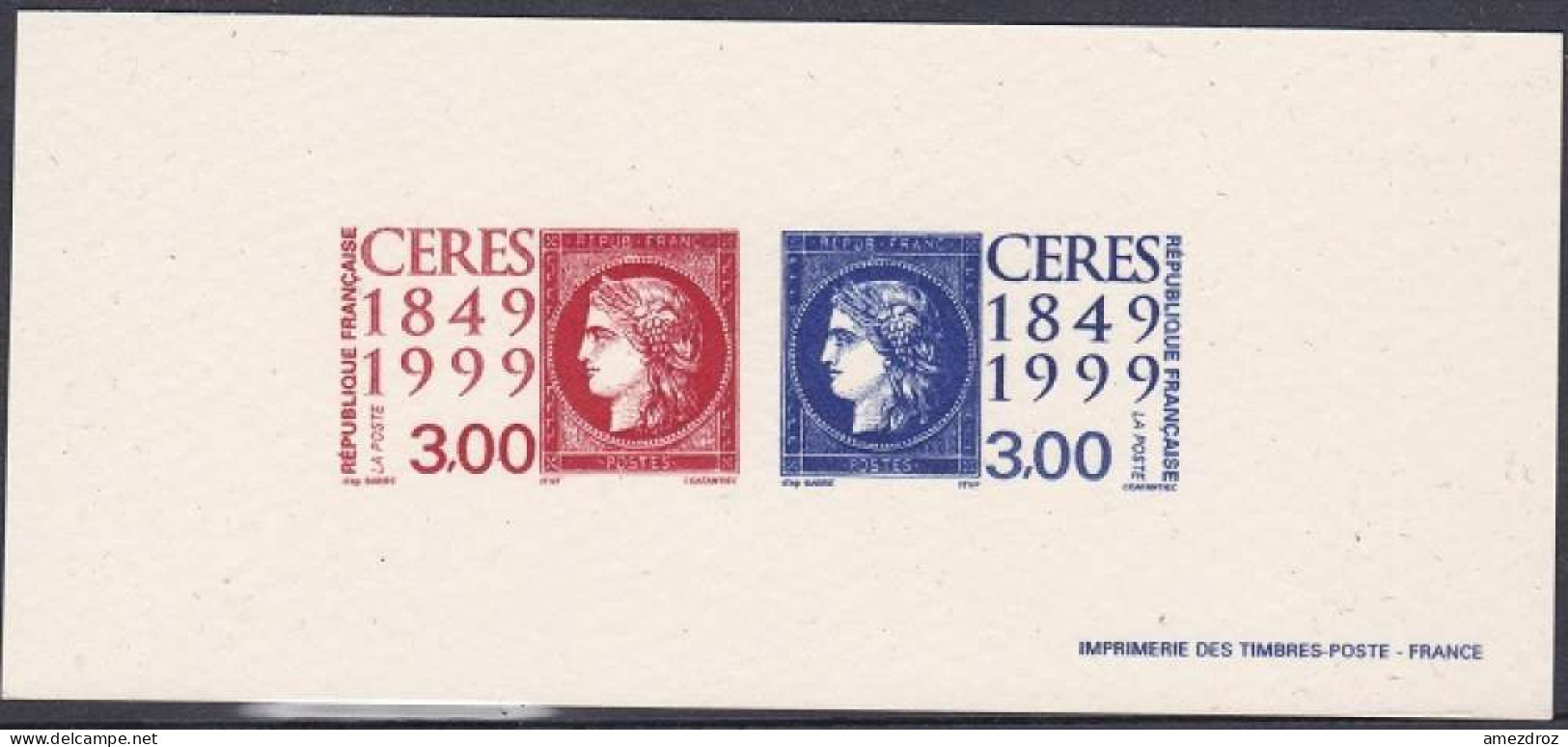 France Gravure Officielle Cérès (3) - Documents Of Postal Services