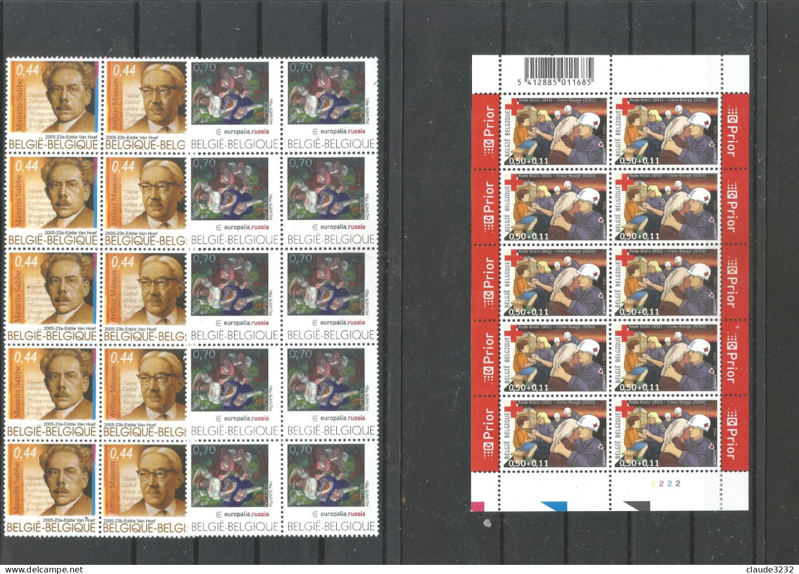 11.Belgique : Timbres Neufs** - Collections