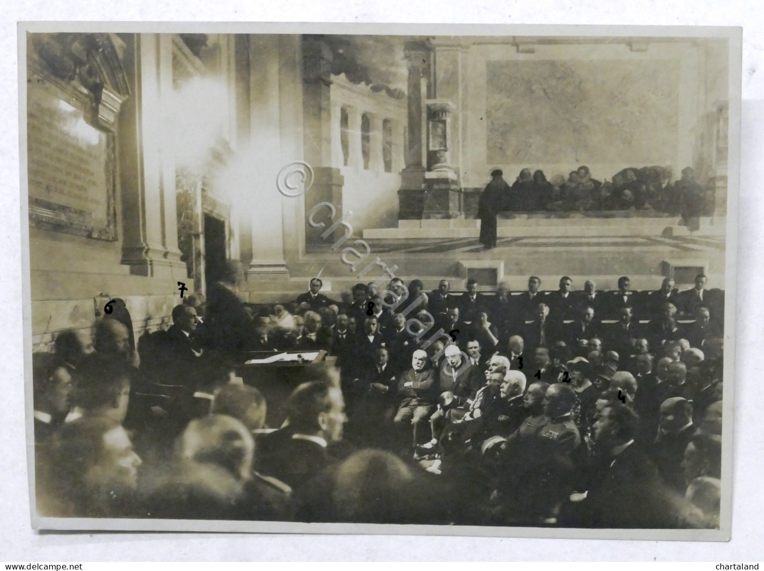 Fotografia Assemblea Istituto Agricoltura Mussolini, Re D'Italia, Ministri 1924 - Otros & Sin Clasificación