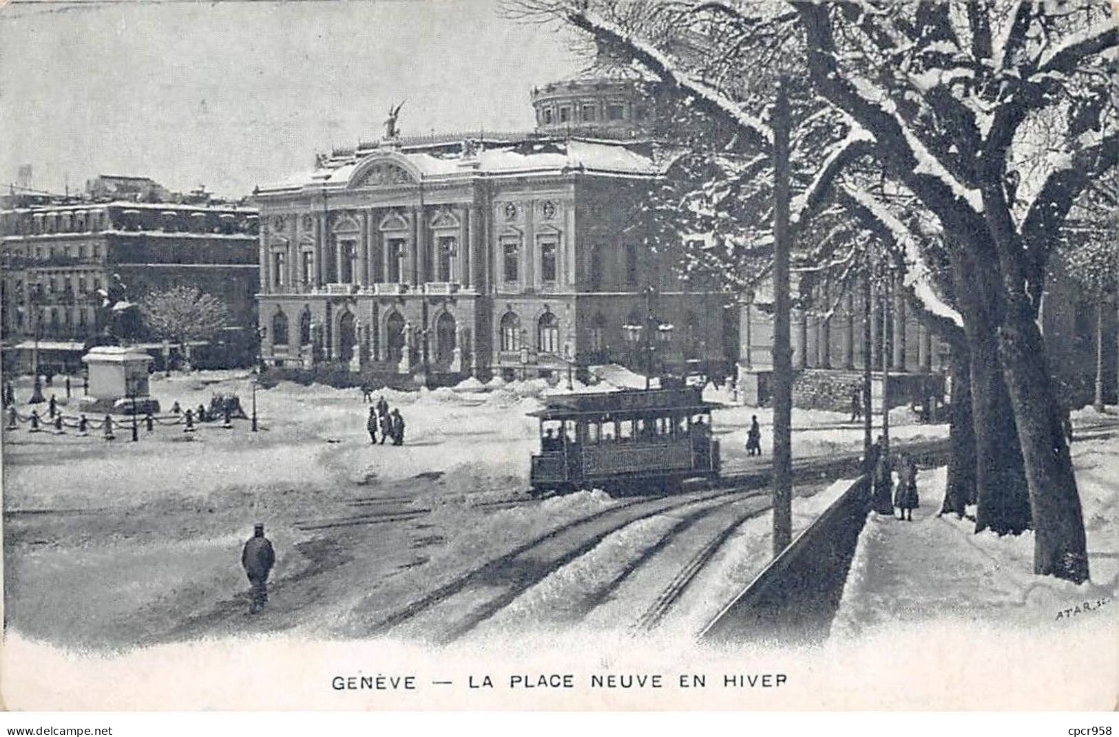 SUISSE - GENEVE - SAN42937 - La Place Neuve En Hiver - Genève