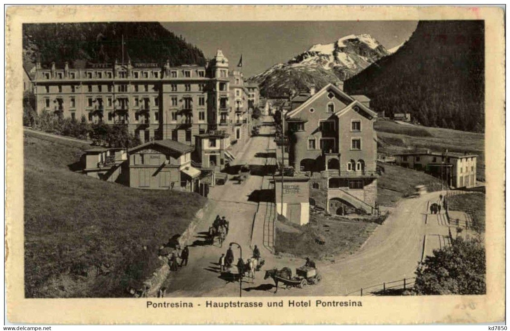 Pontresina - Hauptstrasse Und Hotel - Pontresina