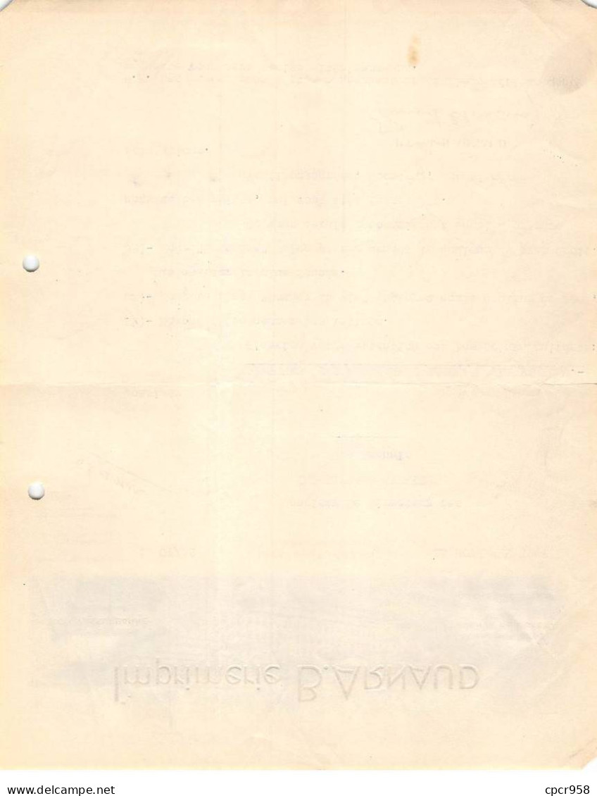 Facture.AM19521.Lyon.1941.B Arnaud.Imprimerie.Illustré - 1900 – 1949