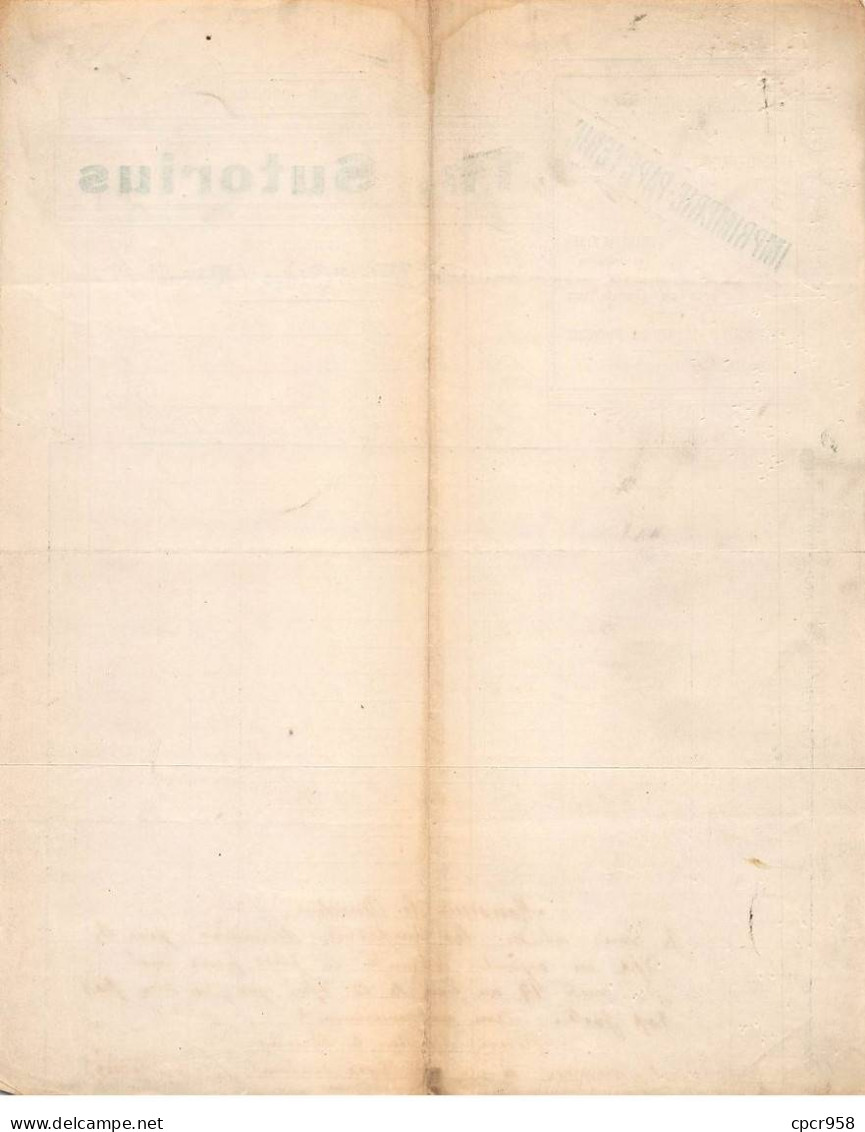 Facture.AM19508.Le Bois D'Oingt.1909.Th Sutorius.Souche.Imprimerie.papeterie.fournitures Bureaux.Timbre.Lettre.Imagerie - 1900 – 1949