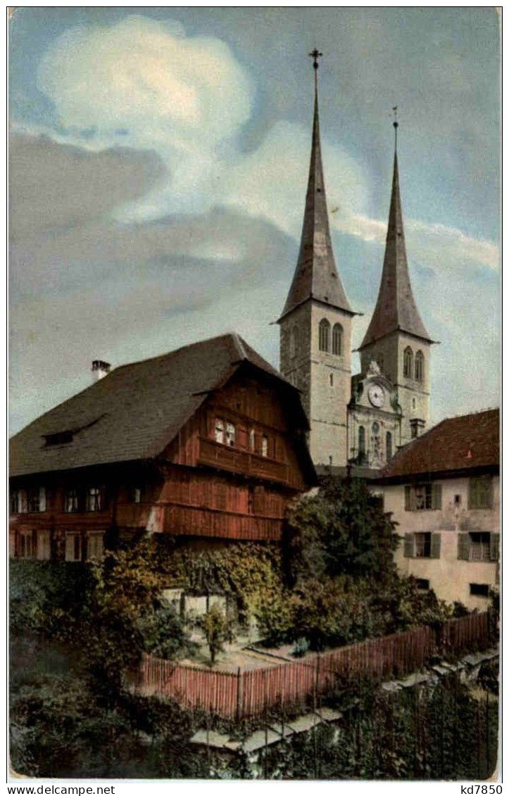 Luzern - Hofkirche Und Kaplananhaus - Lucerna