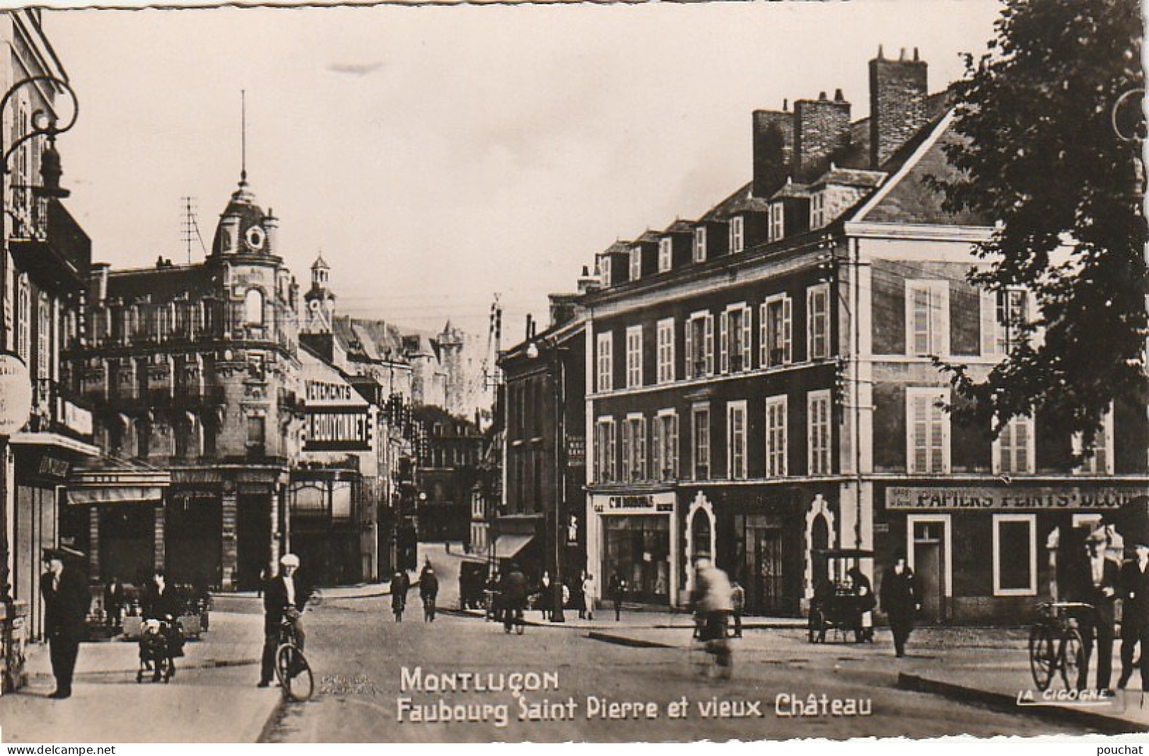 WA 8-(03) MONTLUCON - FAUBOURG SAINT PIERRE ET VIEUX CHATEAU - COMMERCES , MARCHAND AMBULAND - ANIMATION - 2 SCANS - Montlucon