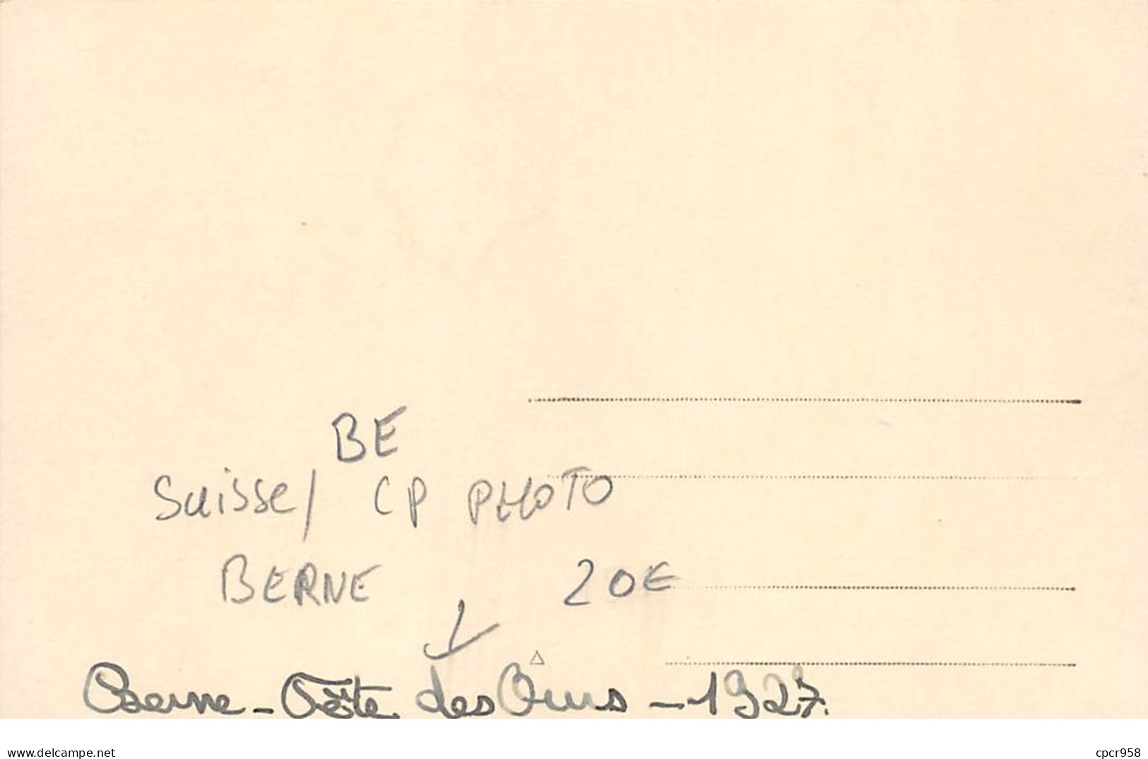 Suisse - N°65410 - BERNE - Fête Des Ours 1927 - Carte Photo - Bern