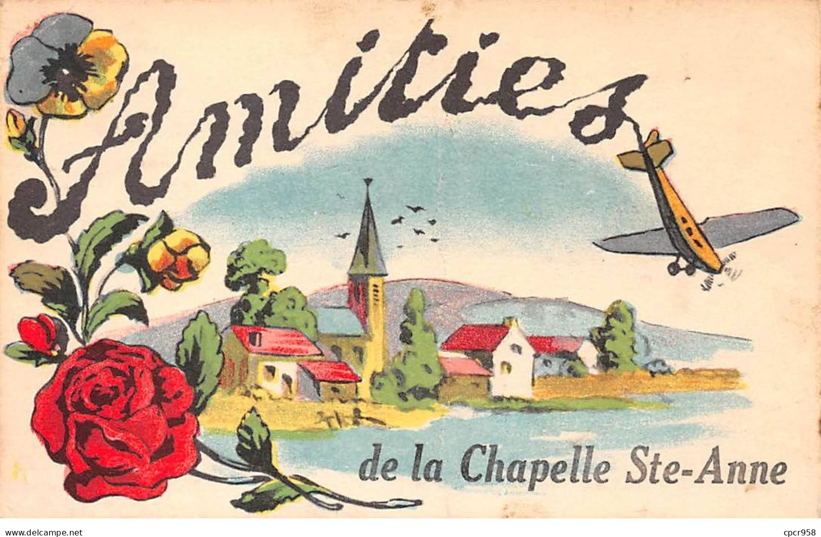 A Localiser - N°80713 - Amitiés De La CHAPELLE SAINTE-ANNE - Carte Pliée, Vendue En L'état - To Identify