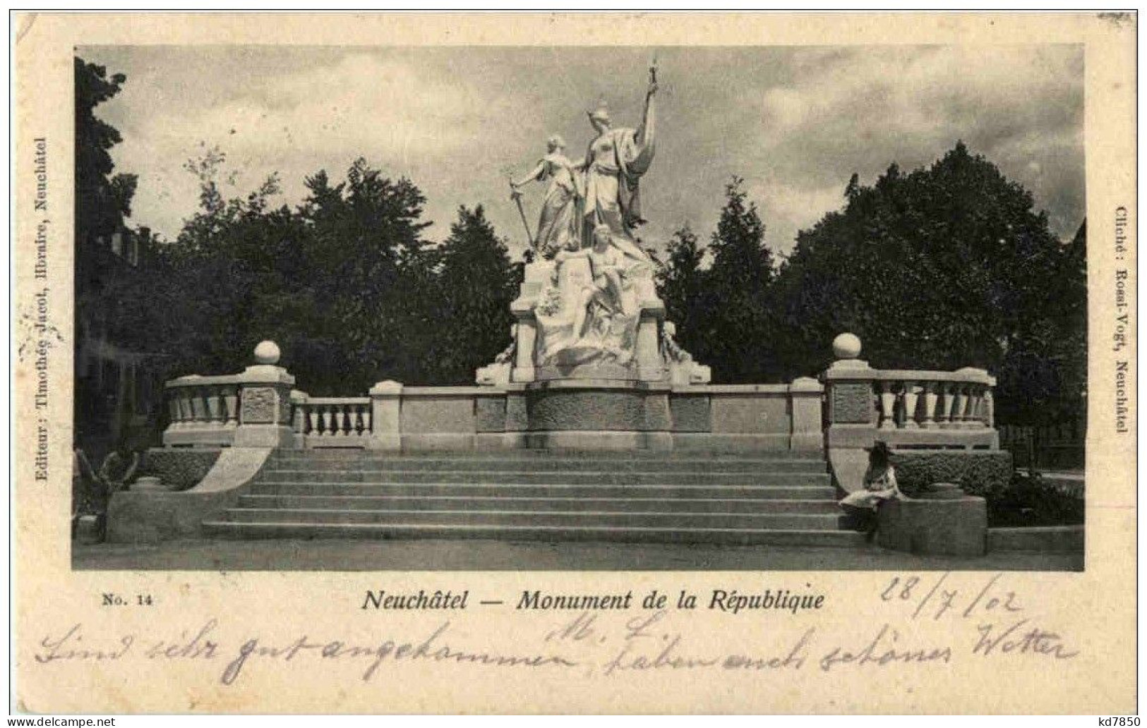 Neuchatel - Monument De La Republique - Neuchâtel