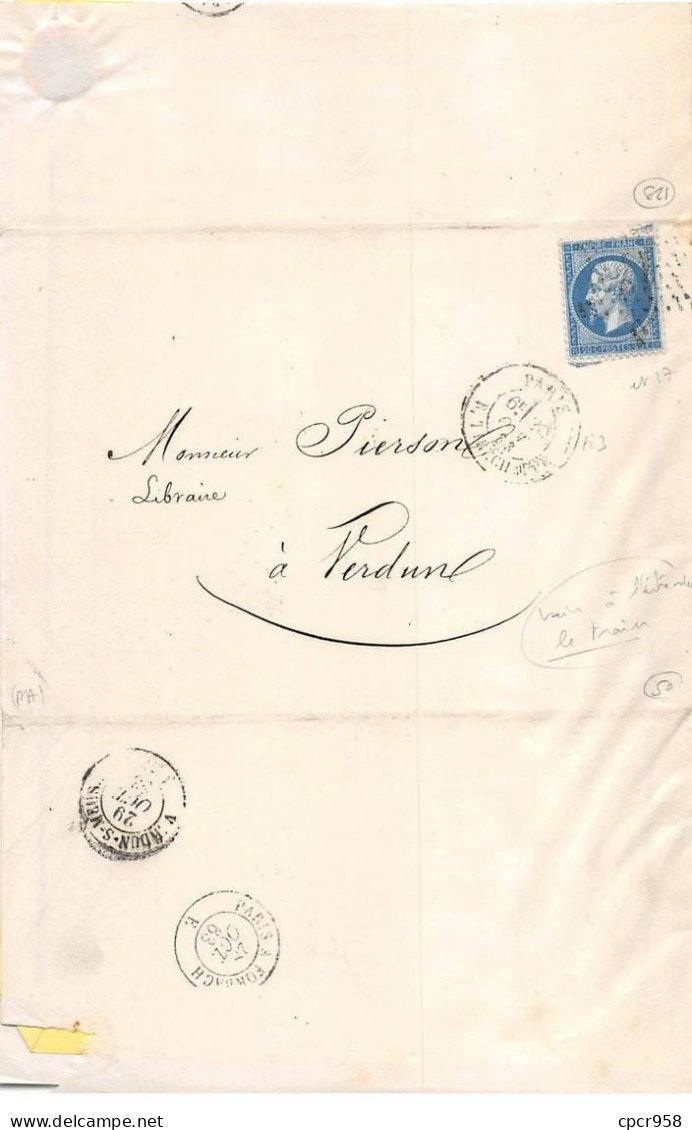 Facture.AM20349.Paris.1863.Le Train.Indicateur De Chemins De Fer - 1800 – 1899