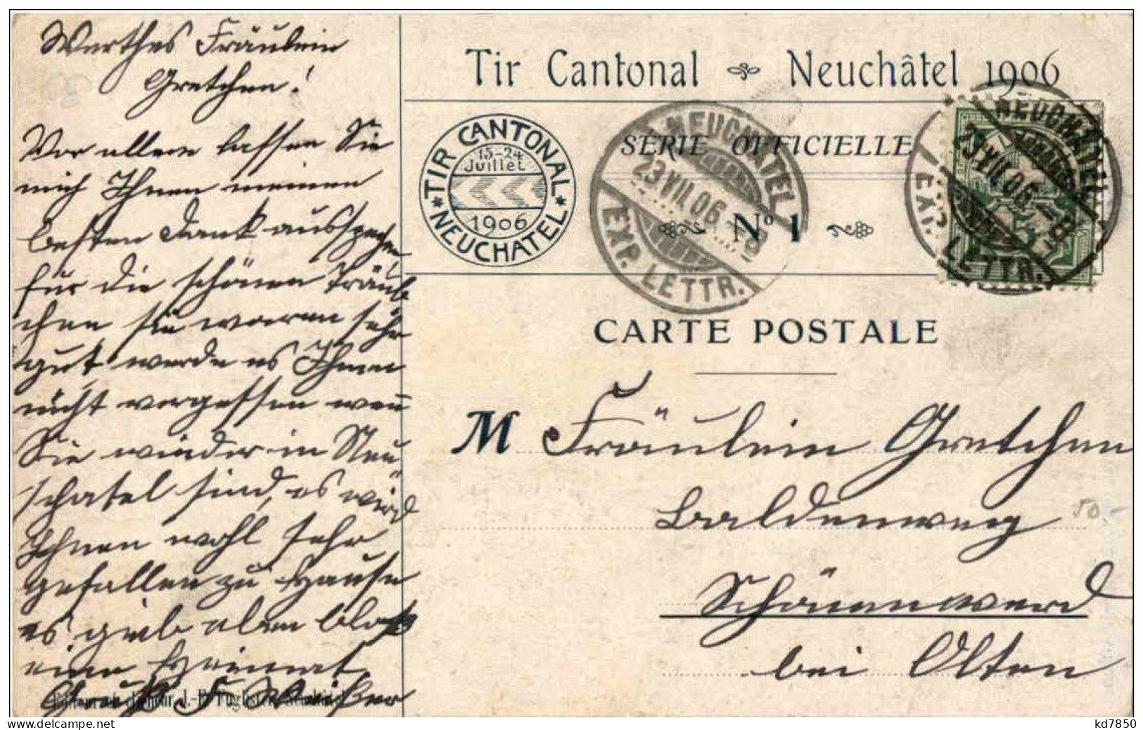 Neuchatel - TIR Cantonal 1906 - Neuchâtel