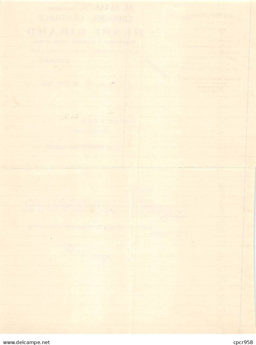 Facture.AM19950.Cognac.1930.Henri Girard.Librairie.Fournitures Générales De Bureaux.Papeterie.Maroquinerie.Piété - Printing & Stationeries