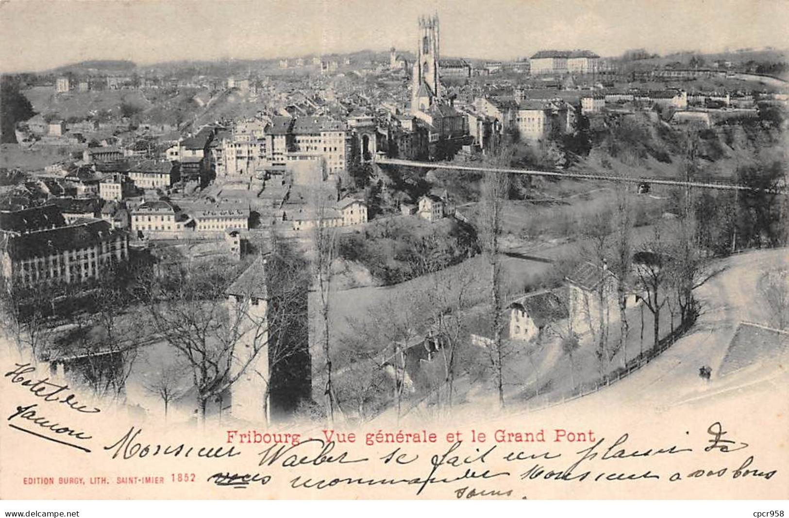 SUISSE - FRIBOURG - SAN39156 - Vue Générale  Et Le Grand Pont - Fribourg