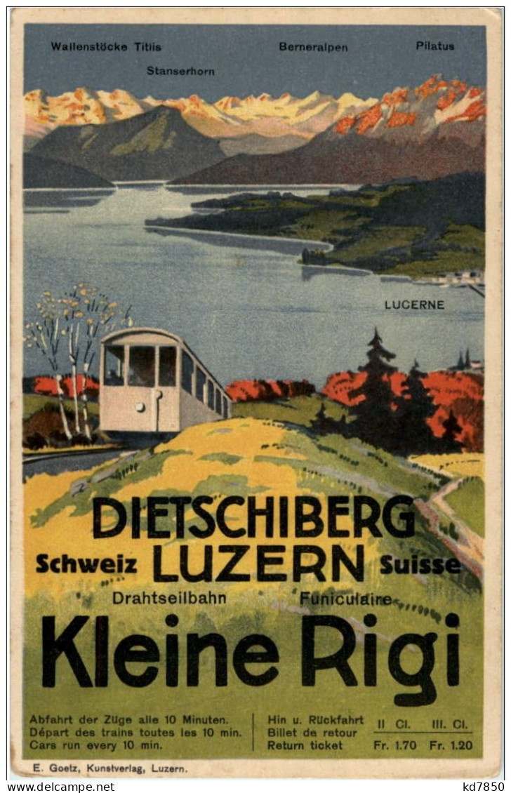 Dietschiberg - Luzern - Drahtseilbahn - Lucerna