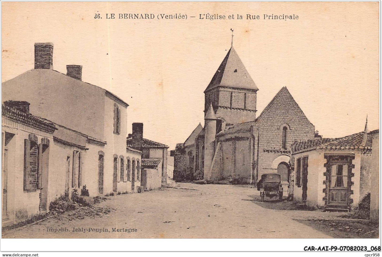 CAR-AAIP9-85-0795 - LE BERNARD - L'eglise Et La Rue Principale  - Sonstige & Ohne Zuordnung