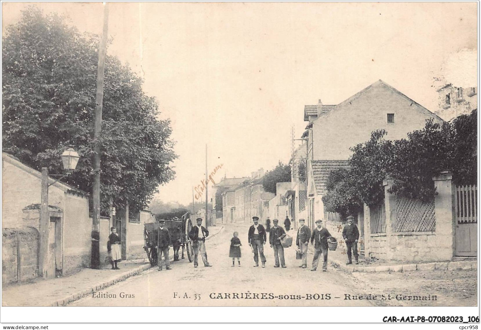 CAR-AAIP8-78-0720 - CARRIERES SOUS BOIS - Rue De St Germain  - Carrières-sur-Seine