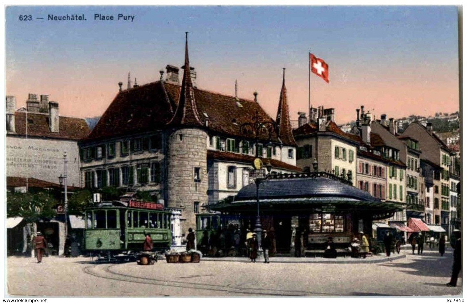 Neuchatel - Place Pury Mit Tram - Neuchâtel