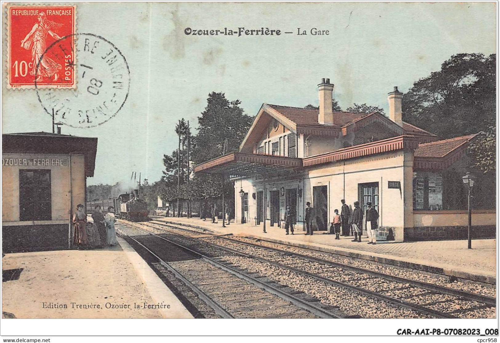 CAR-AAIP8-77-0671 - OZOUER LA FERRIERE - La Gare - Train - Sonstige & Ohne Zuordnung