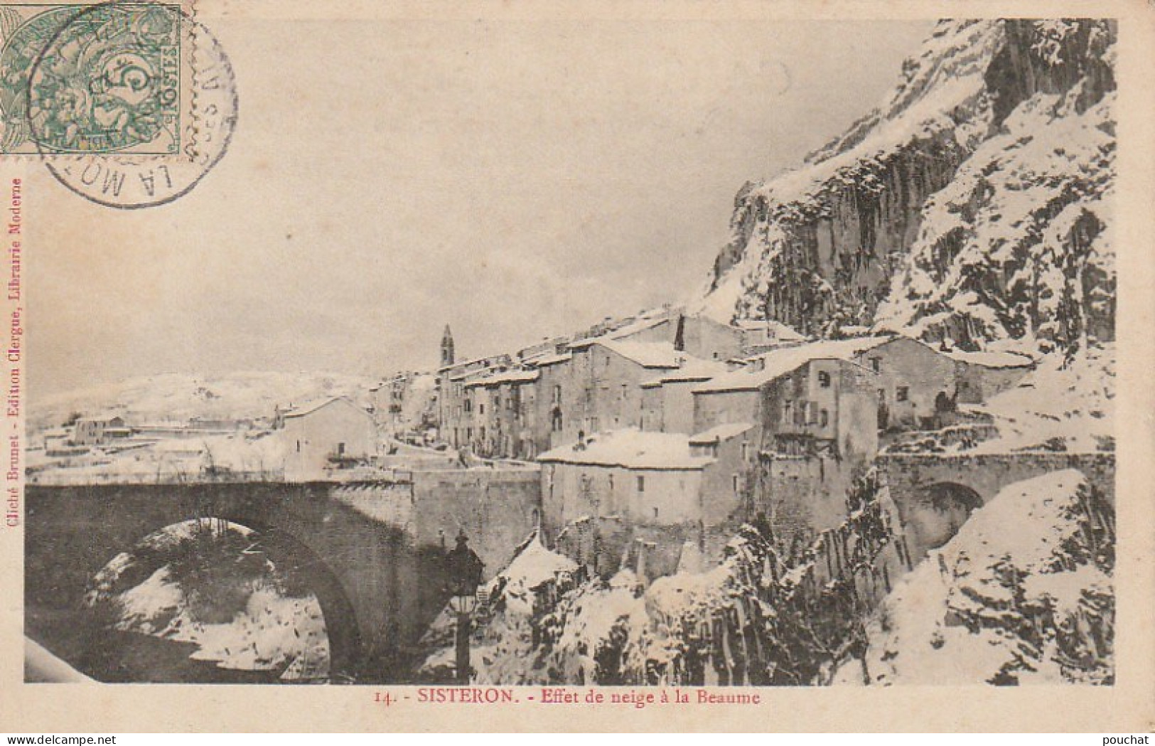 WA 9-(04) SISTERON - EFFET DE NEIGE  A LA BEAUME - 2 SCANS - Sisteron