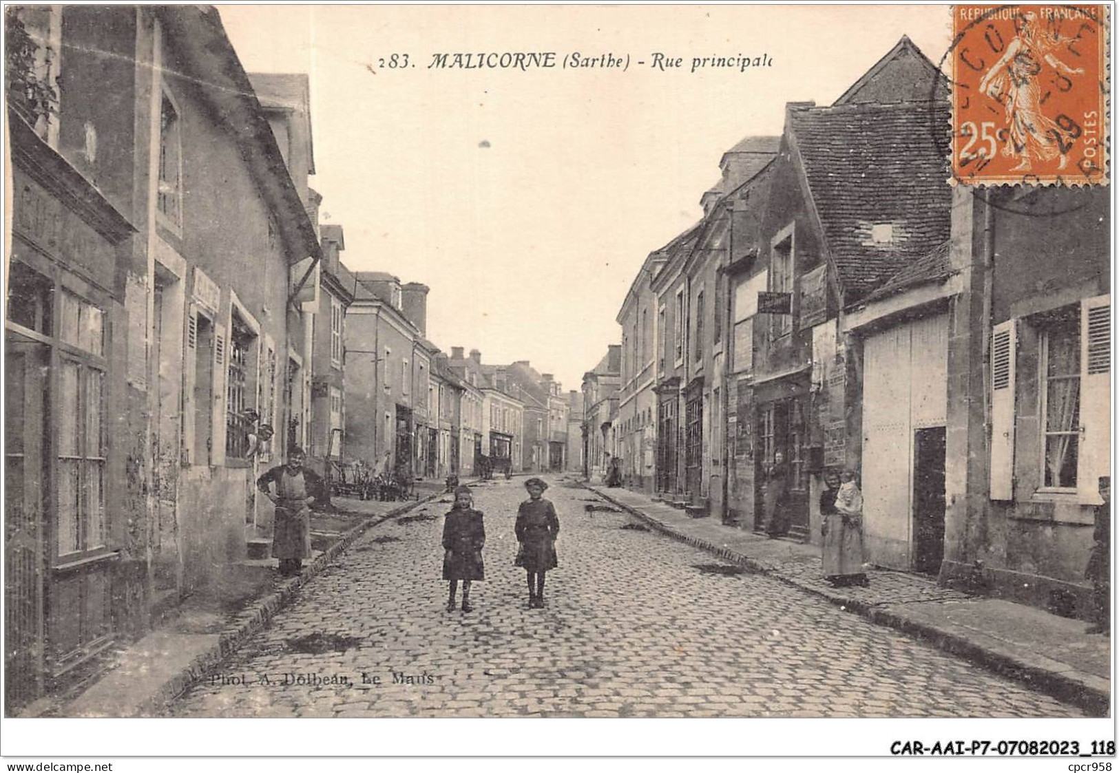 CAR-AAIP7-72-0616 - MALICORNE - Rue Principale  - Malicorne Sur Sarthe