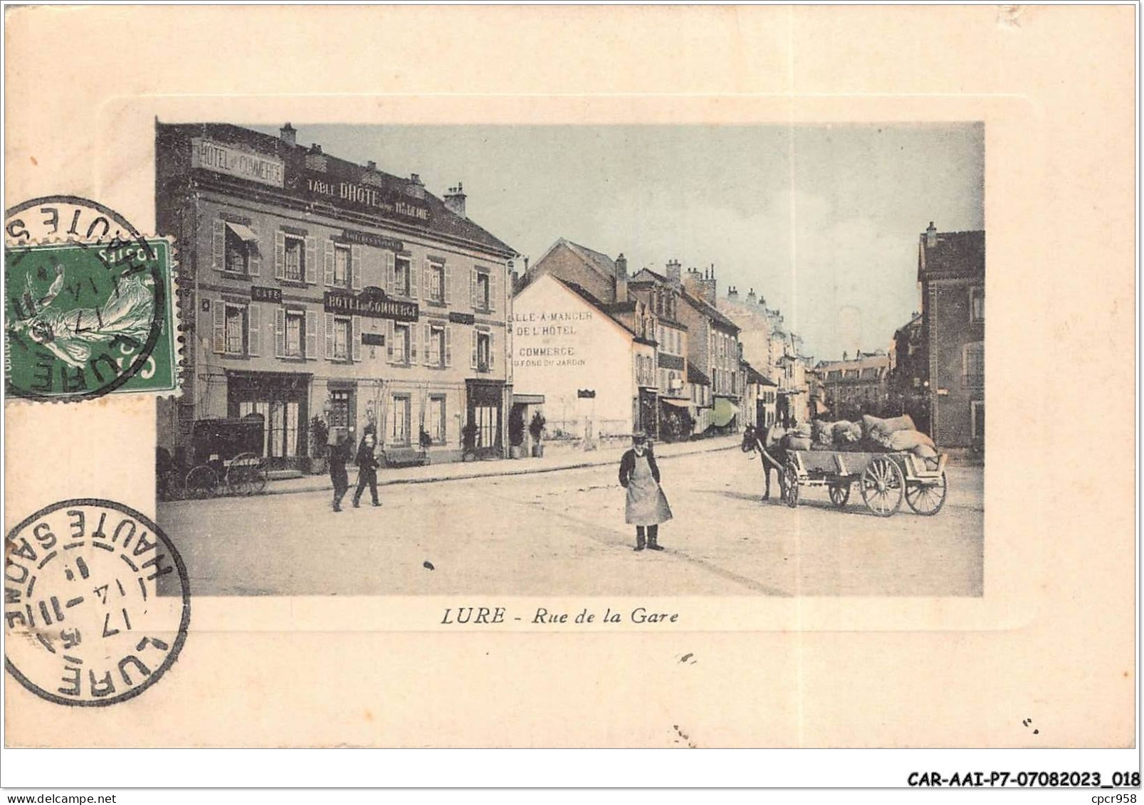 CAR-AAIP7-70-0566 - LURE - Rue De La Gare - Hotel Du Commerce - Lure