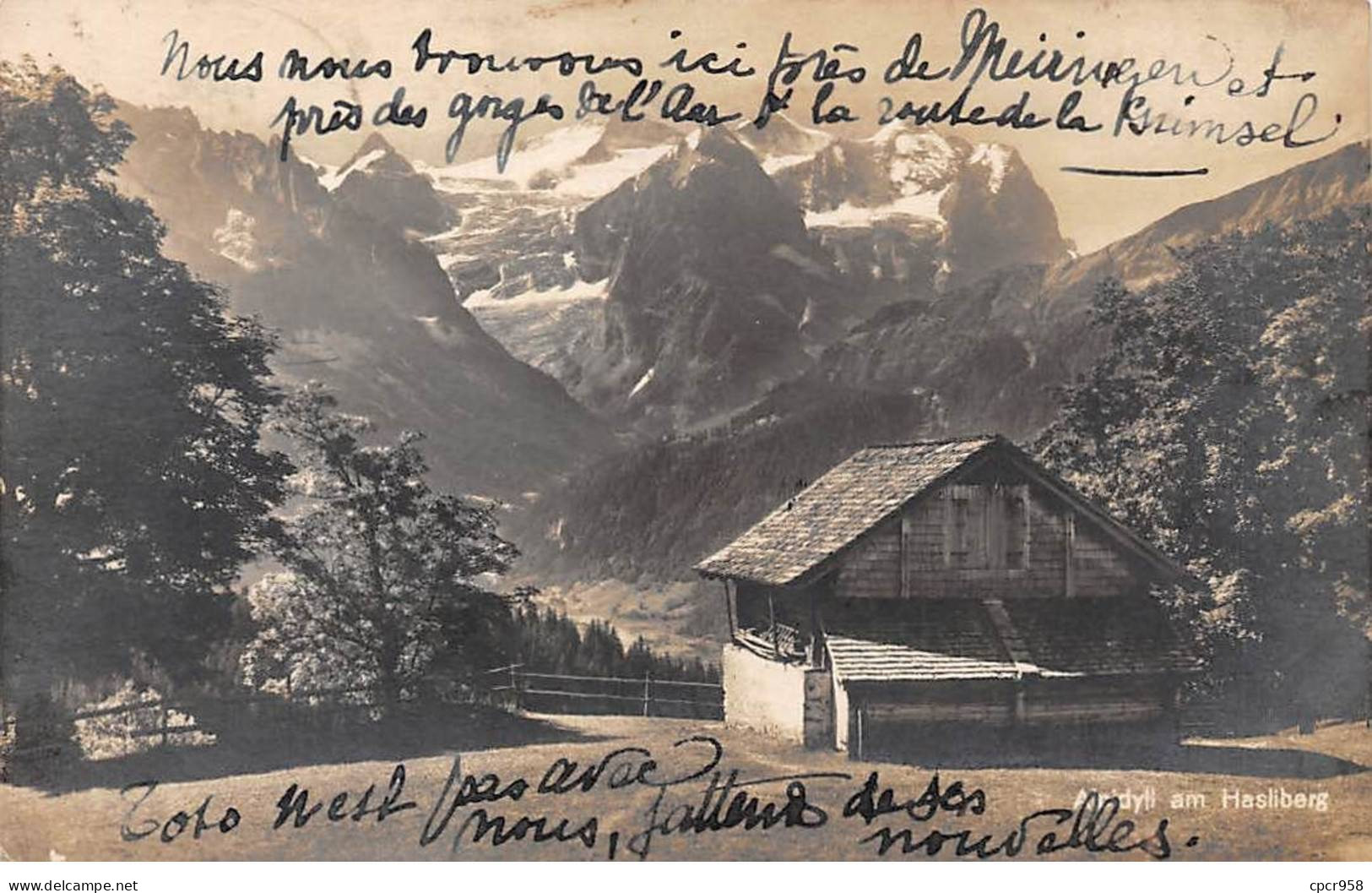 Suisse - N°91580 - Airdyll Am Hasliberg - Chalet Au Milieu De Montagne - Carte Photo - Hasliberg