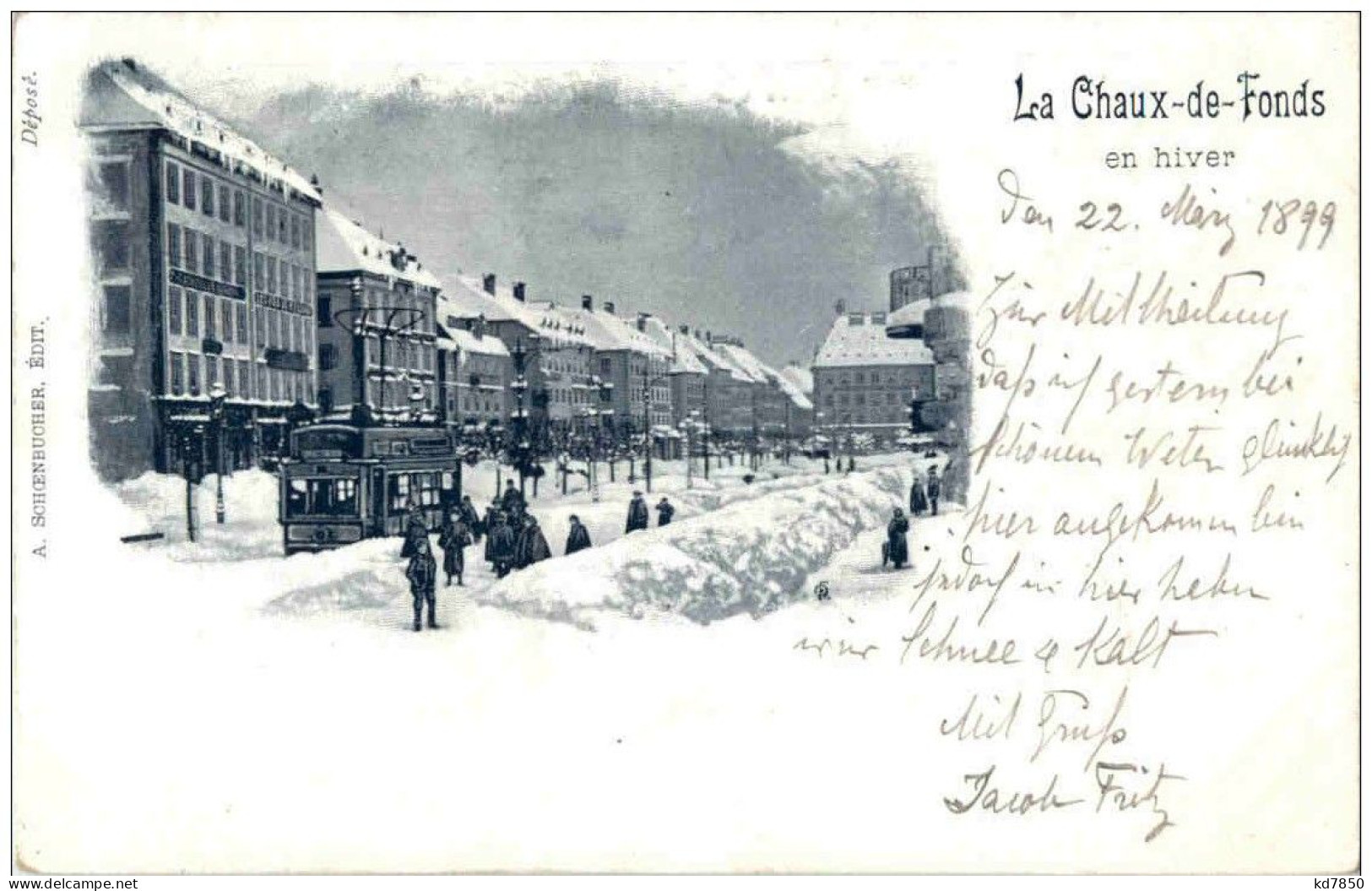 La Chaux De Fonds En Hiver Mit Tram - La Chaux-de-Fonds