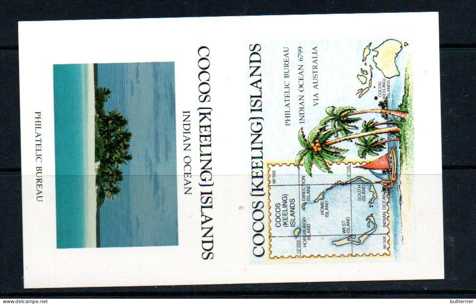 COCOS KEELING ISLANDS- 1990 CHRISTMAS  $4   Booklet Complete  Mint Never Hinged Sg Cat £8 - Kokosinseln (Keeling Islands)