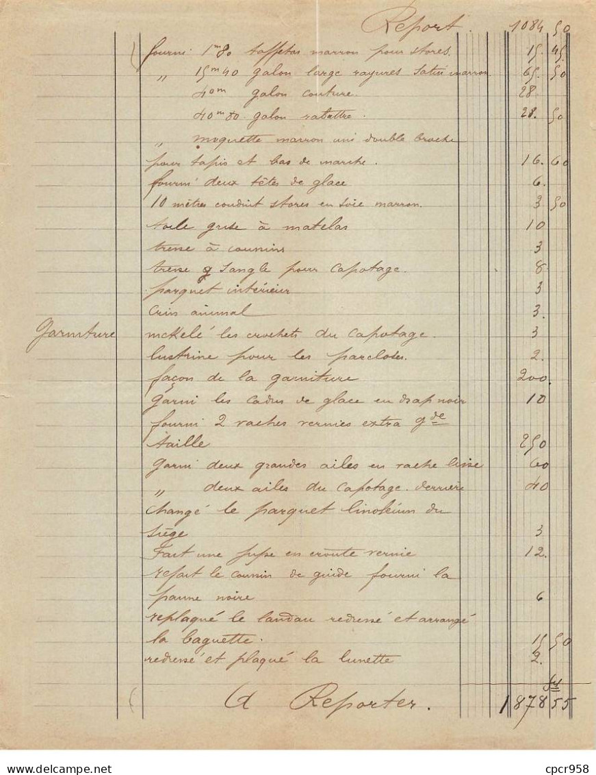 Facture.AM20766.Toulouse.1897.François.Construction De Voitures.Justrobe - 1800 – 1899