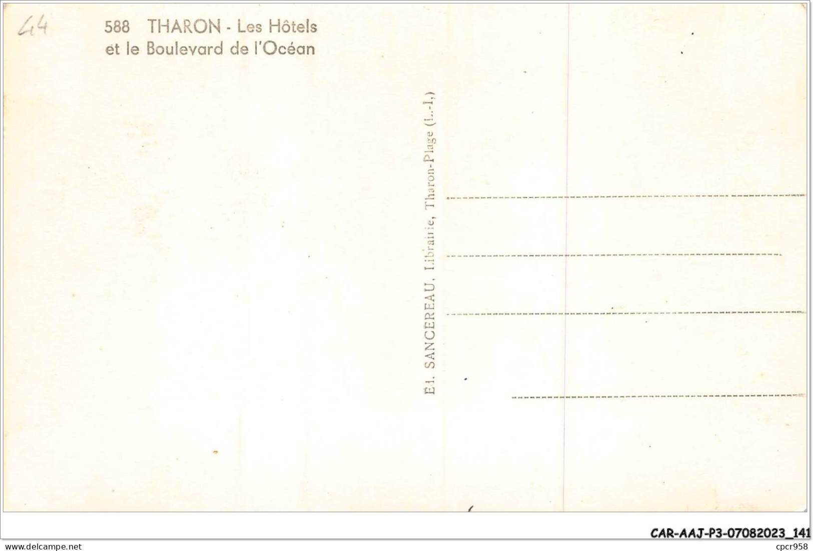 CAR-AAJP3-44-0249 - THARON - Les Hôtels Et Le Boulevard De L'océan - Tharon-Plage