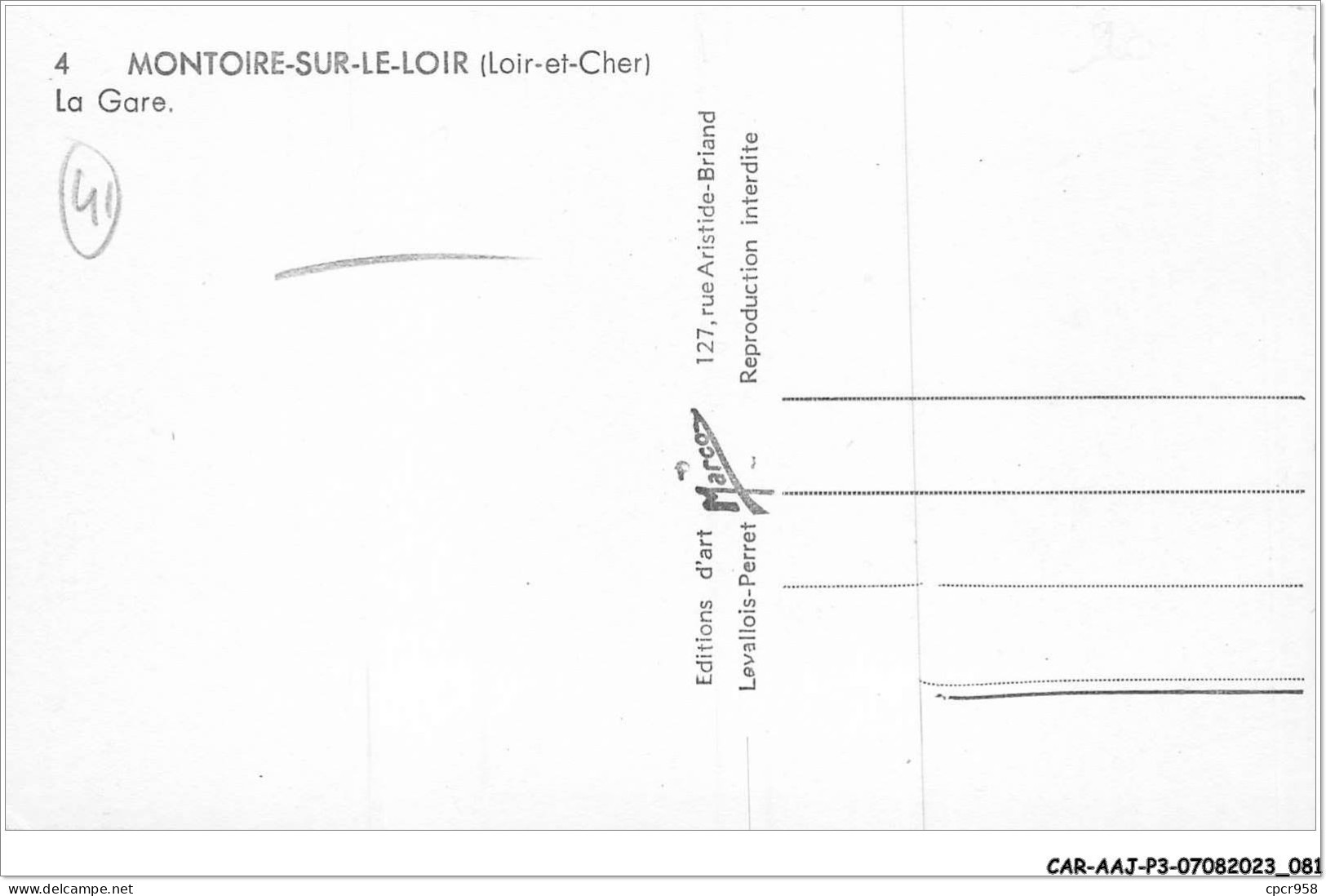 CAR-AAJP3-41-0219 - MONTOIRE-SUR-LE-LOIR - La Gare - Montoire-sur-le-Loir